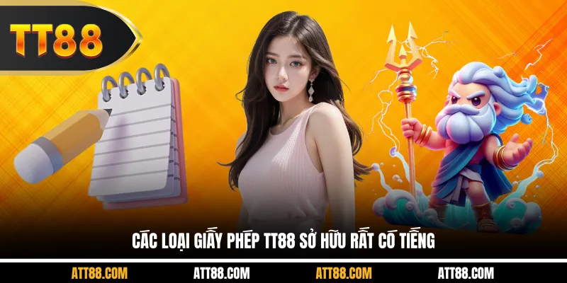 Các loại giấy phép TT88 sở hữu rất có tiếng